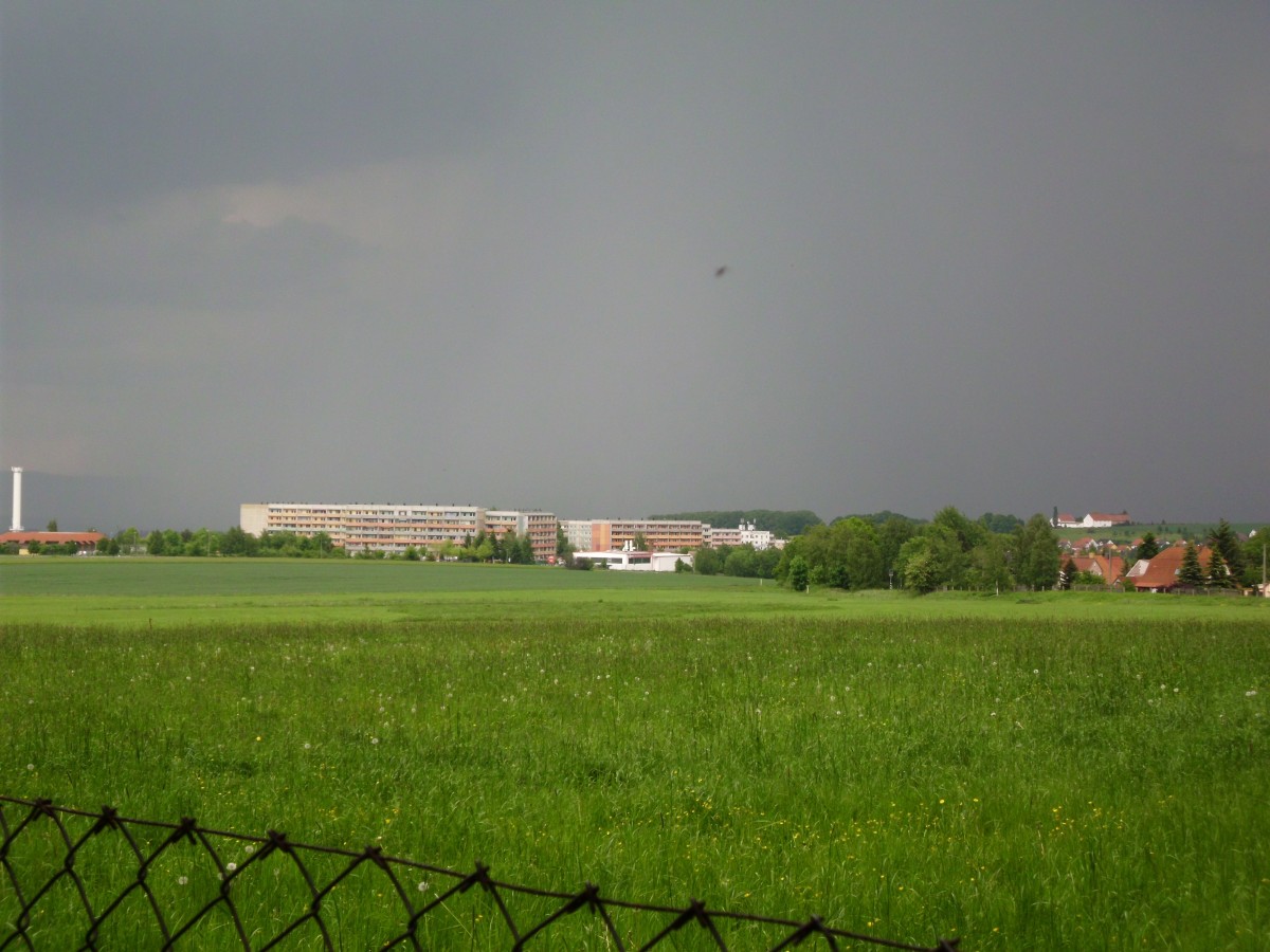 Blick auf das Neubaugebiet von Olbersdorf am 29.05.2013