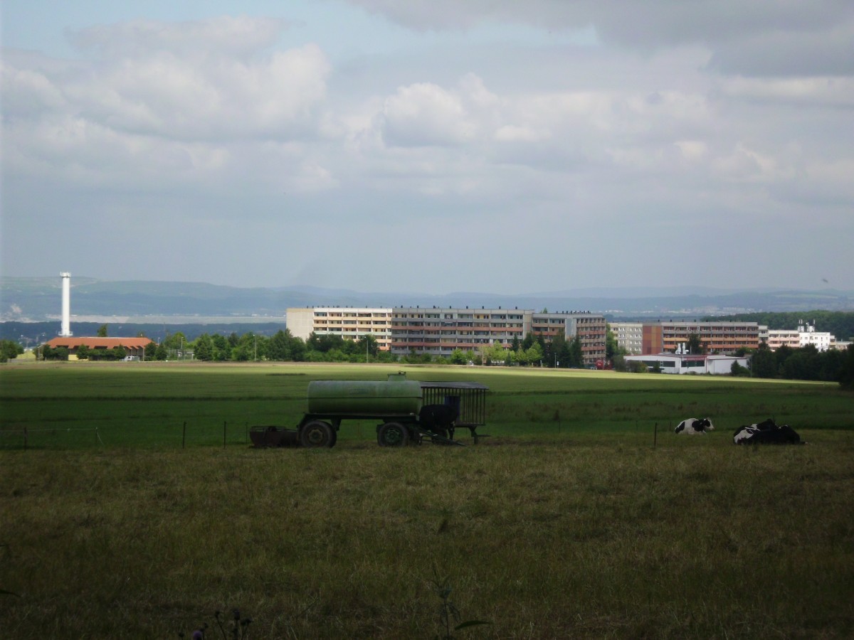 Blick auf das Neubaugebiet von Olbersdorf am 15.07.2013