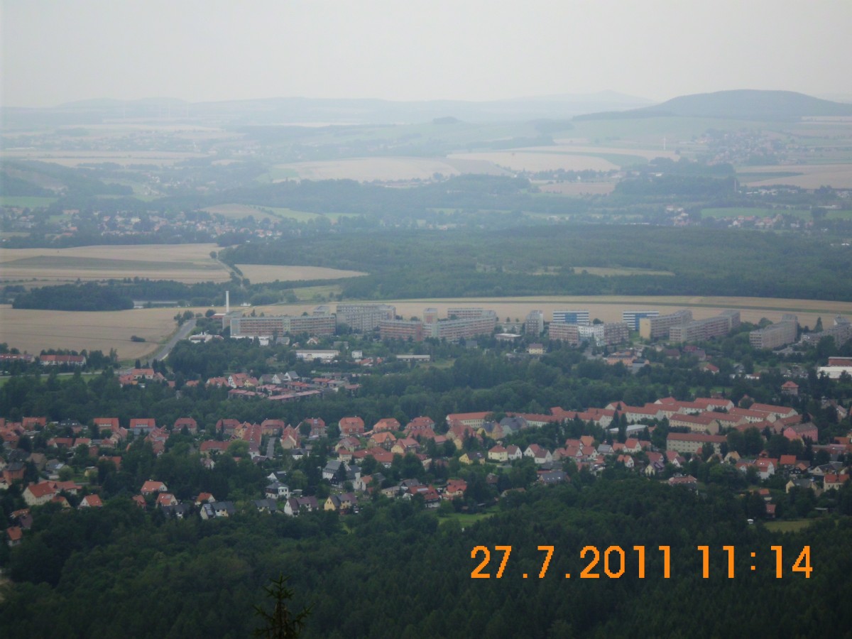 Blick auf Olbersdorf am 27.07.2011