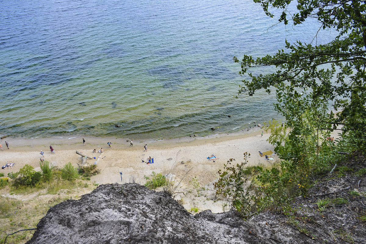 Blick auf die Ostsee vom Rezerwat Kępa Redłowska südlich von Gdynia (deutsch: Gdingen). Aufnahme: 15. August 2019.