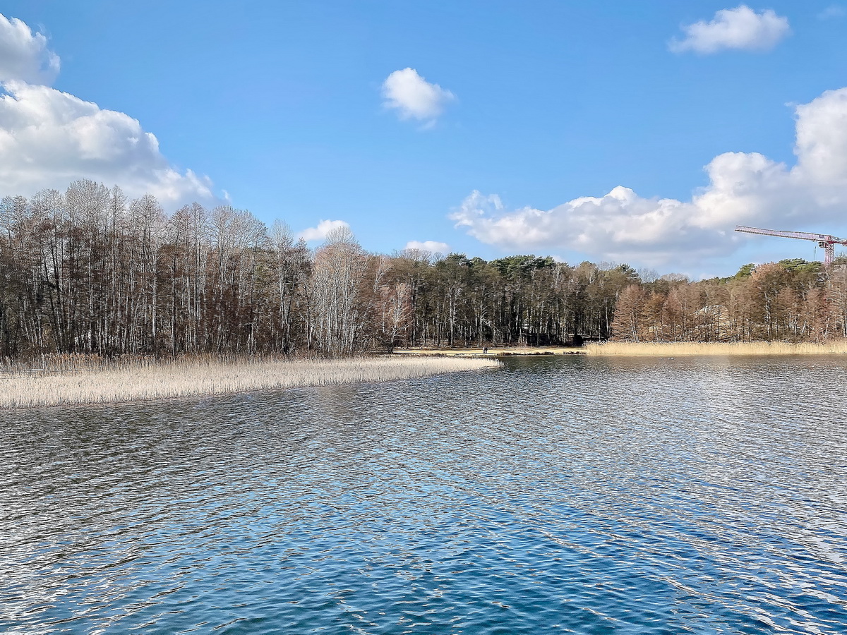 Blick vom Dampfer auf den Scharmützelsee am 05. März 2022.