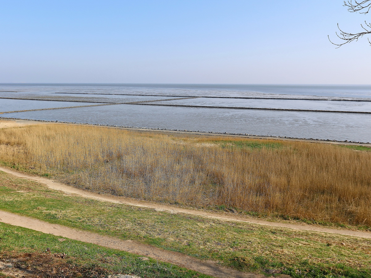 Blick von der Küste in Keitum am Kliff in Richtung See am 20. April 2018.