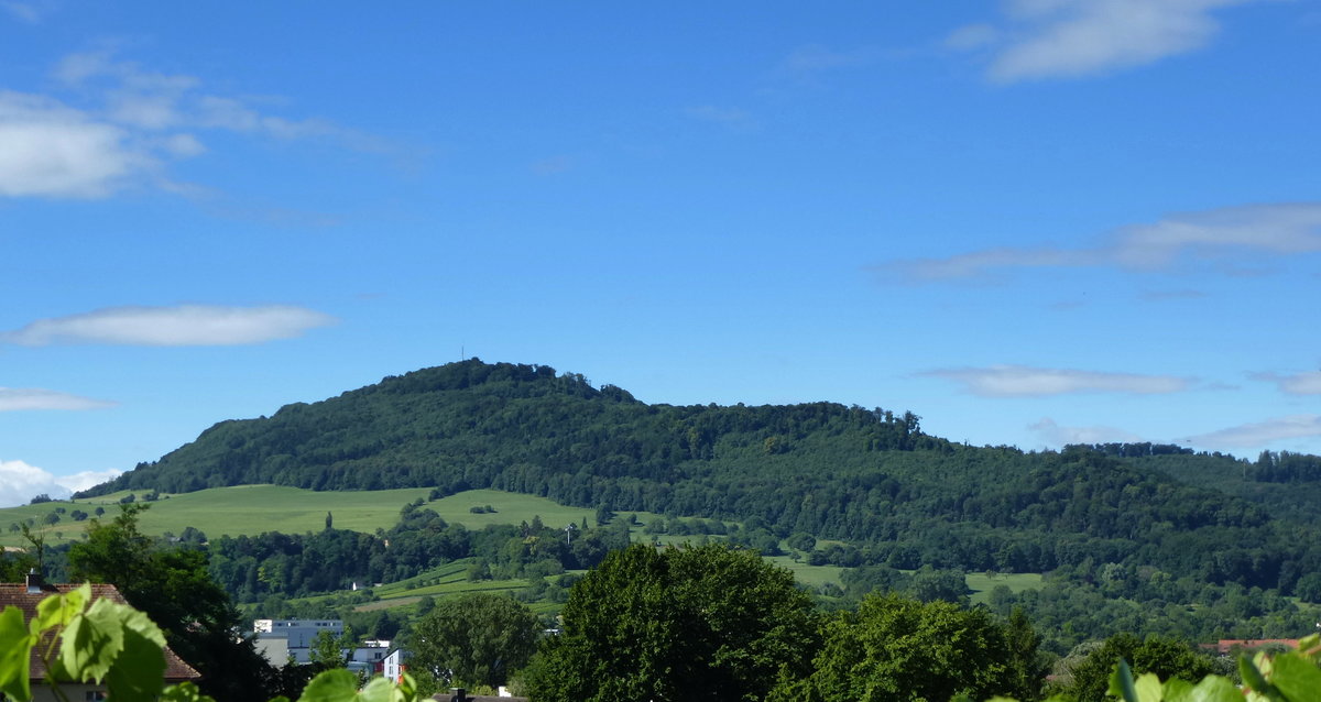 Blick vom Lorettoberg in Freiburg zum 645m hohen Schönberg, Juli 2013