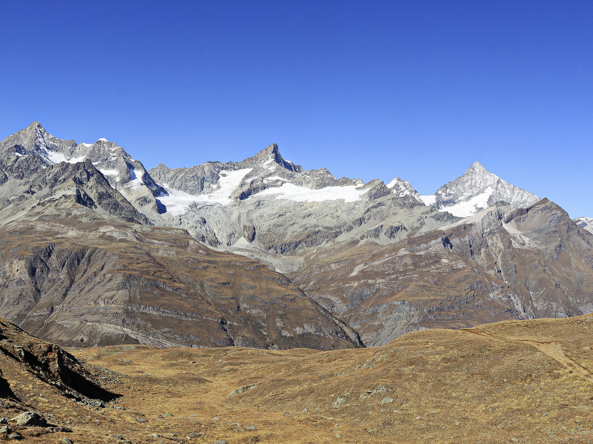 Blick in Richtung der Station Riffelberg an der Gornergratbahn am 14. Oktober 2019