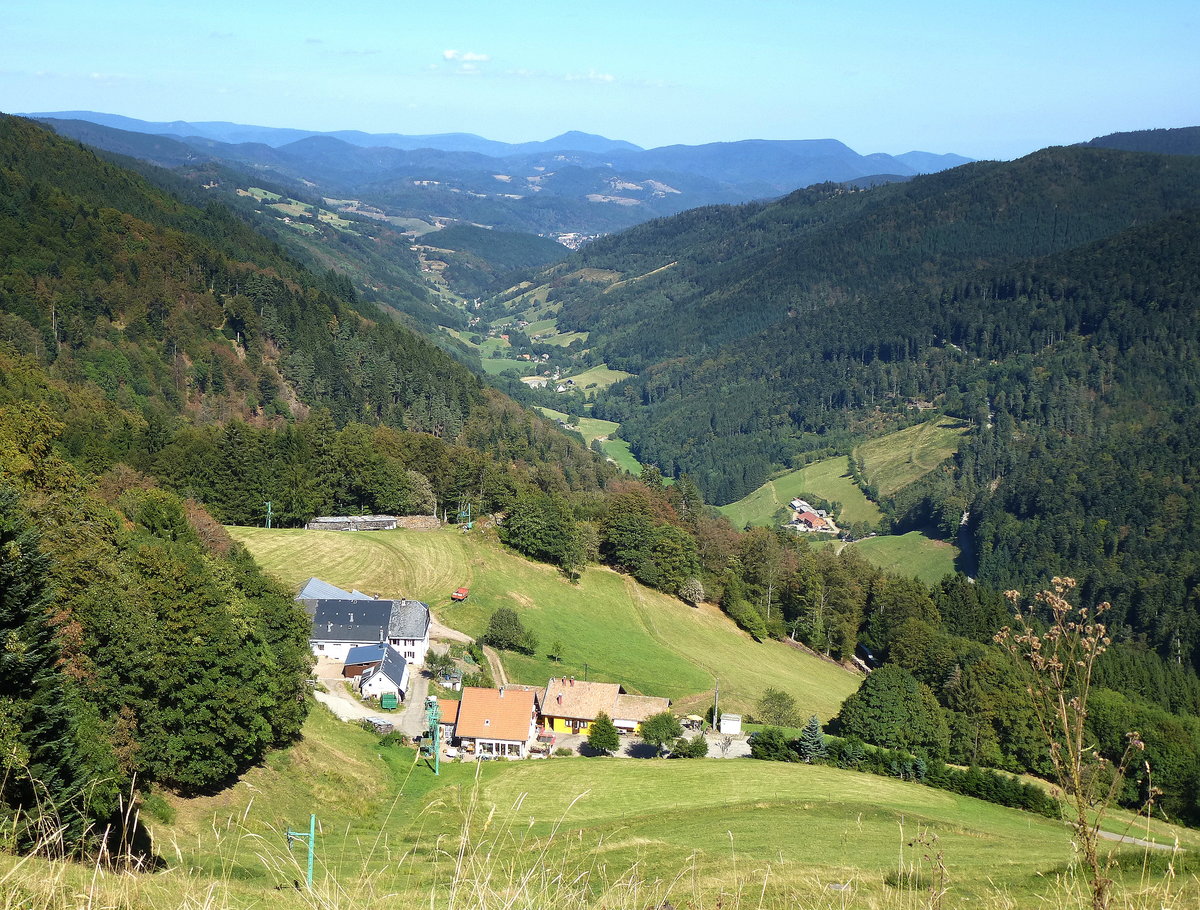 Blick in das Silbertal in den Vogesen bei Mariakirch (Sainte-Marie aux Mines), Sept.2016