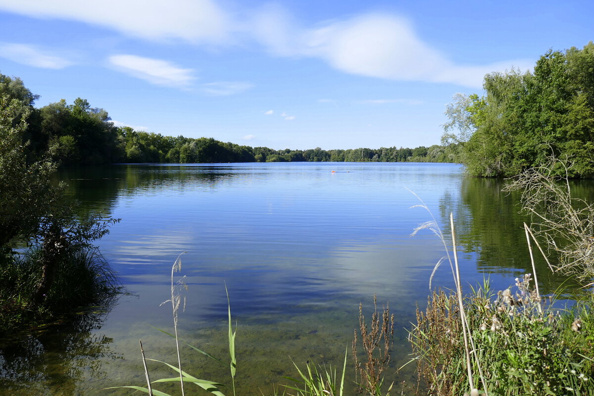 Blick über den Baggersee bei Nimburg im LK Emmendingen, Sept.2025