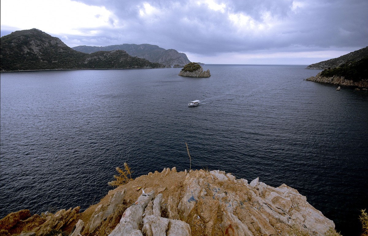 Blick über die Bucht von Içmeler. Aufnahme: Oktober 2010.