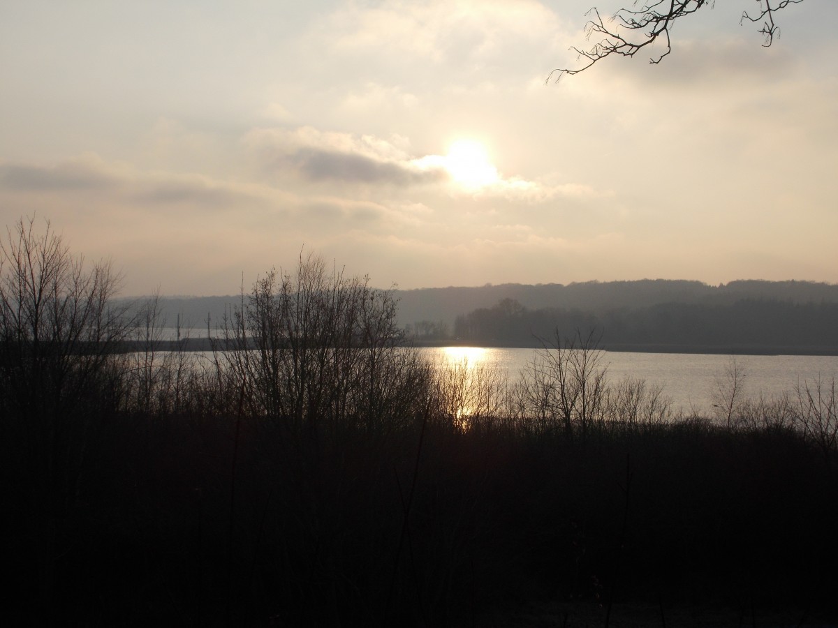 Blick über den Großen Jasmunder Bodden bei Lietzow am 14.Februar 2015.