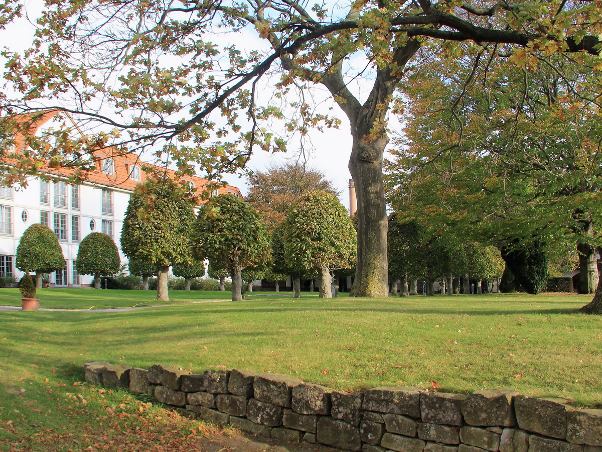 Das ist  die Parkanlage der Villa Heine in Halberstadt am 02. November 2017. Benannt nach dem Entwickler Friedrich Heine der Halbestädter Würstchen im Jahre 1883.