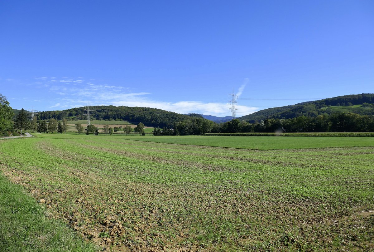 das weite Kandertal im Südschwarzwald beim Ort Wollbach, Sept.2020