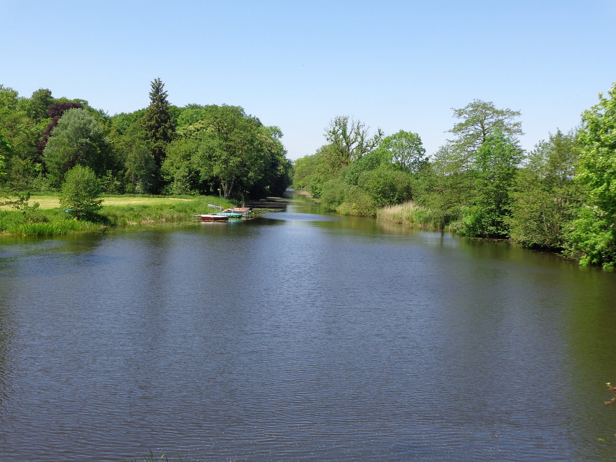 der Alte Eiderkanal vor der Schleuse Kluvensiek - am 28.05.2017