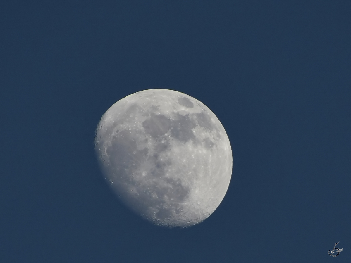 Der Mond über dem Roten Meer. (Scharm El-Scheich, Dezember 2018)