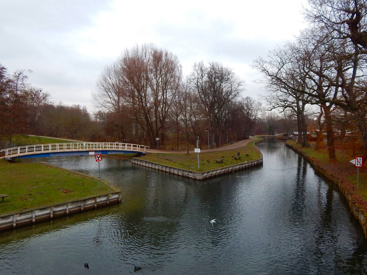 Der Oberbach in Neubrandenburg am 15.12.2018