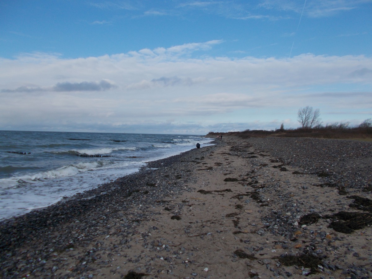 Der Strand von Dranske am 02.Februar 2015.