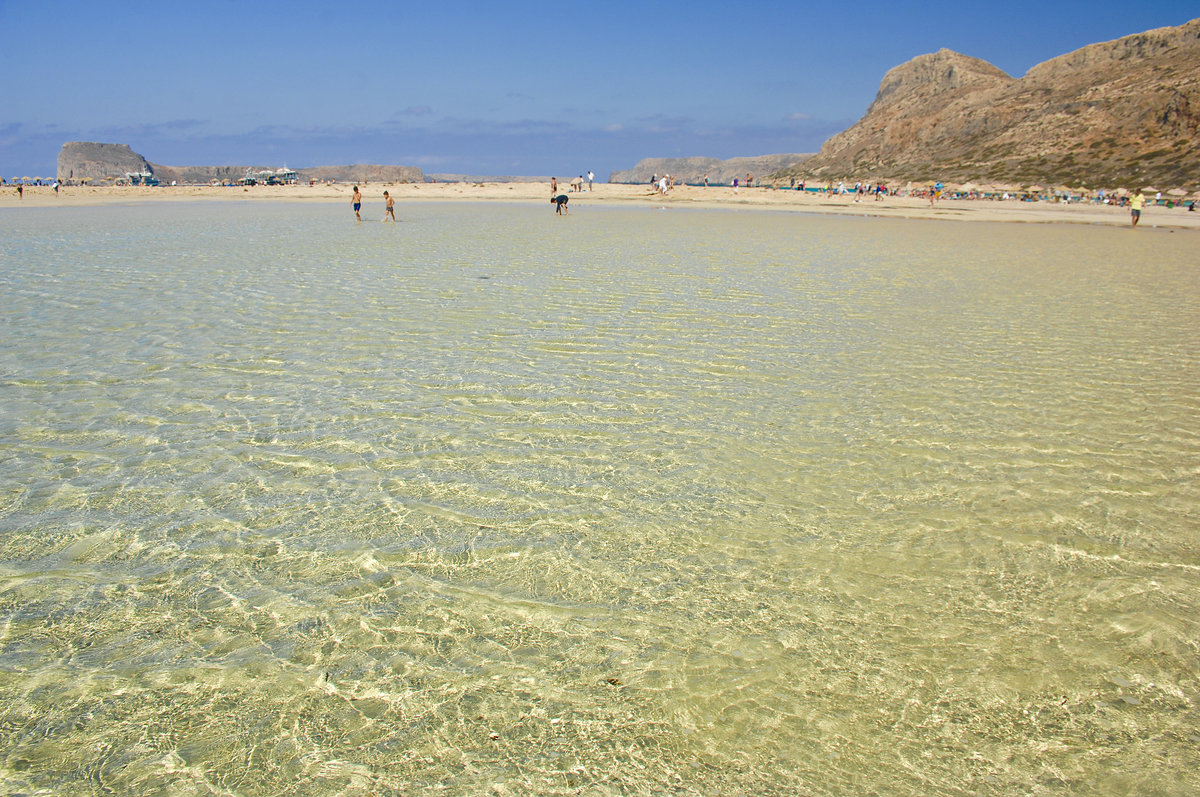 Der Strand vor Balos auf der Insel Kreta. Aufnahme: 20. Oktober 2016.