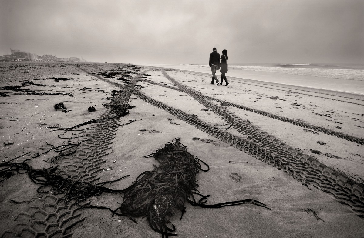 Der Strand vor Scheveningen. Aufnahme: Oktober 2011.