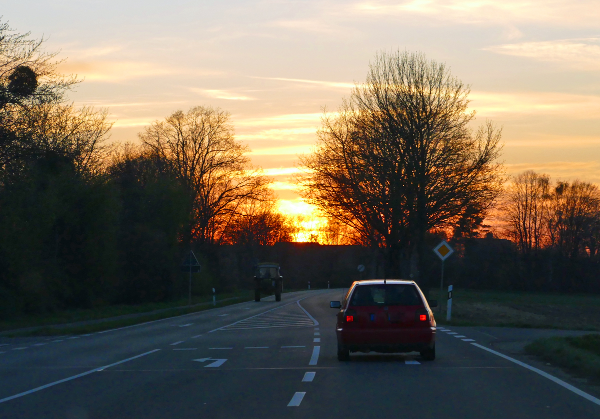 Der untergehenden Sonne entgegen! 25.03.2020