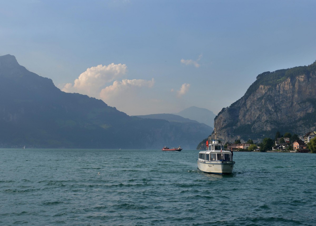 Der Vierwaldstdter See schlgt am 29.08.2013 hohe Wellen.