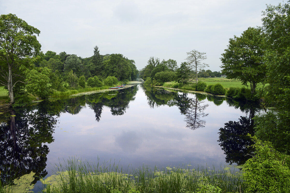 Der vor mehr als 200 Jahren gebaute Eiderkanal (auch Schleswig-Holsteinischer Canal genannt) war der direkte Vorläufer des Nord-Ostsee-Kanals und verlief teilweise auf der selben Route. Aufnahme: 29. Juni 2021.