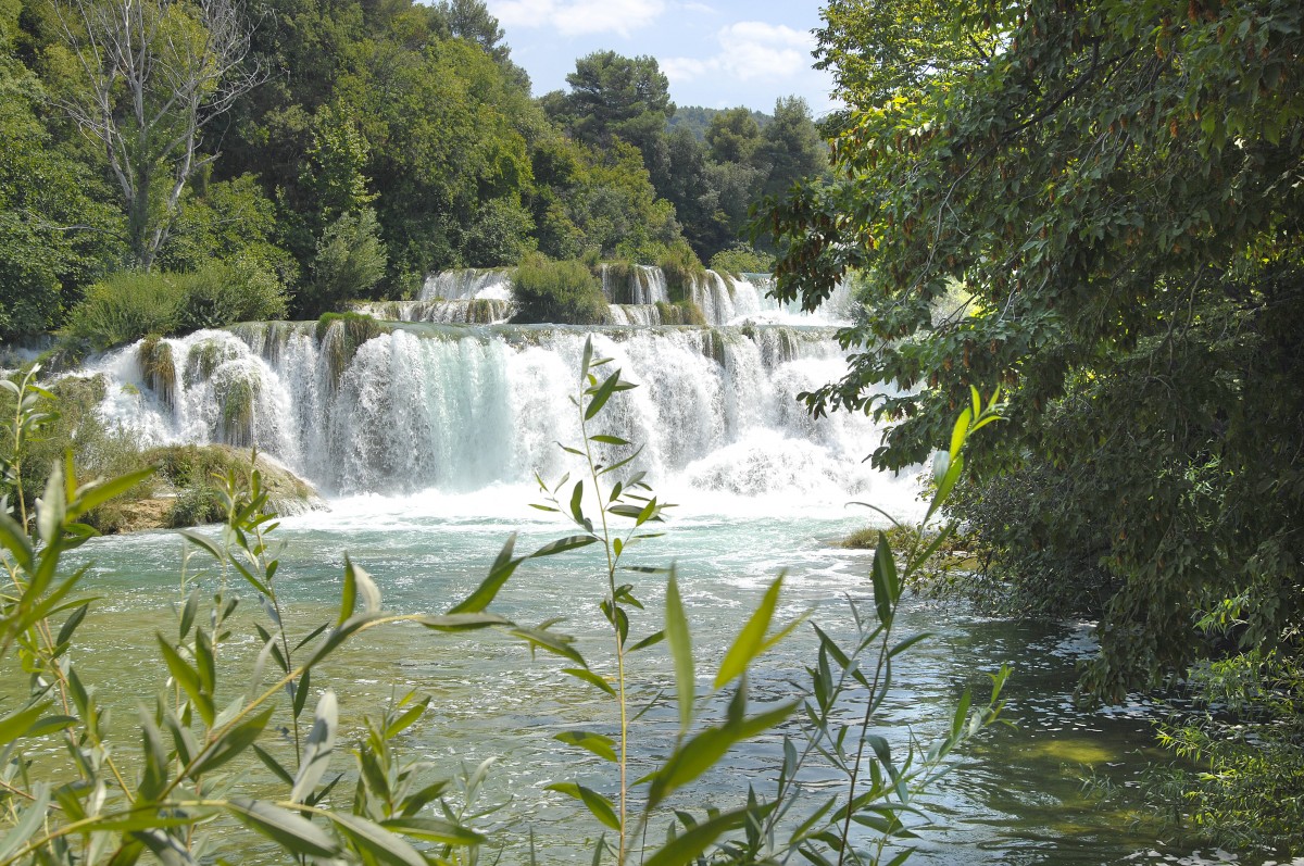 Der Wasserfall »Skradinski buk« im kroatischen Nationalpark Krk. Aufnahme: Juli 2009.