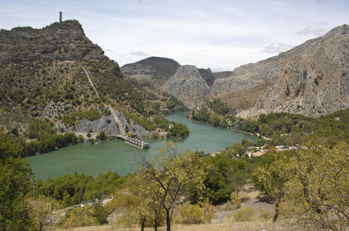 Desfiladero de los Gaitanes bei El Chorro in Andalusien. Aufnahmedatum: 15. Juli 2014.