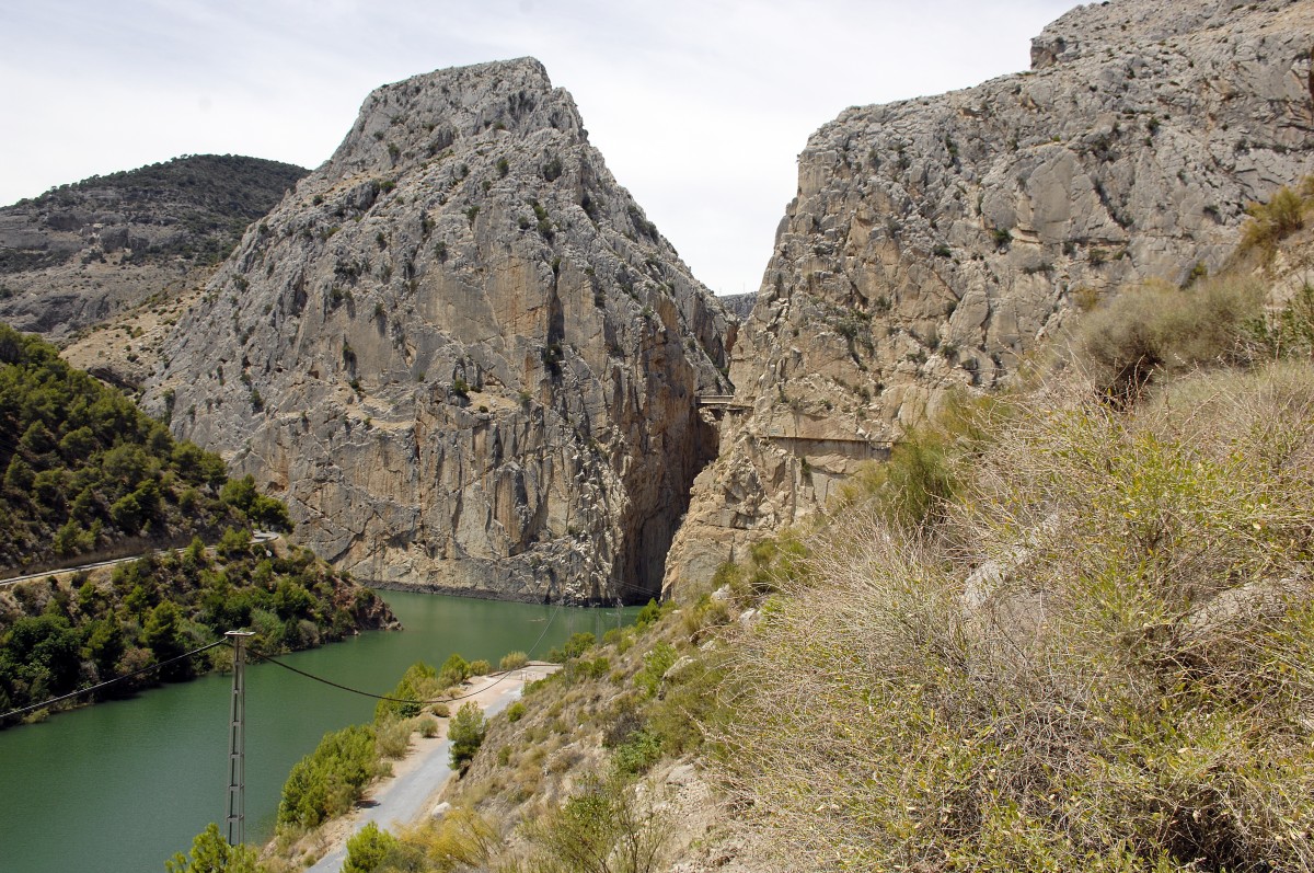 Desfiladero de los Gaitanes bei El Chorro in Andalusien. Aufnahmedatum: 15. Juli 2014.