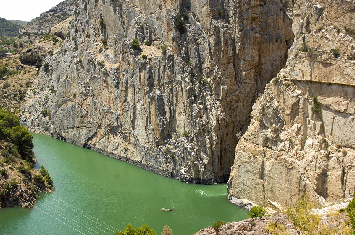 Desfiladero de los Gaitanes bei El Chorro in Andalusien. Aufnahmedatum: 15. Juli 2014.