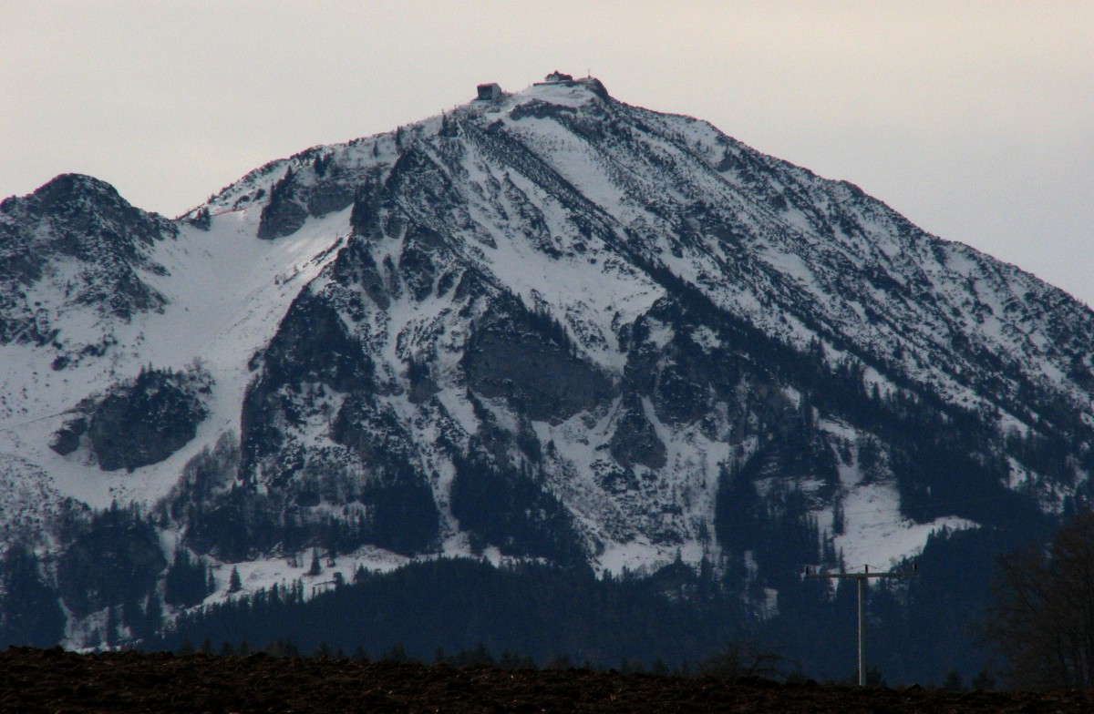 Die Alpen sind vor Traunstein aufgenommen,03.01.2014 