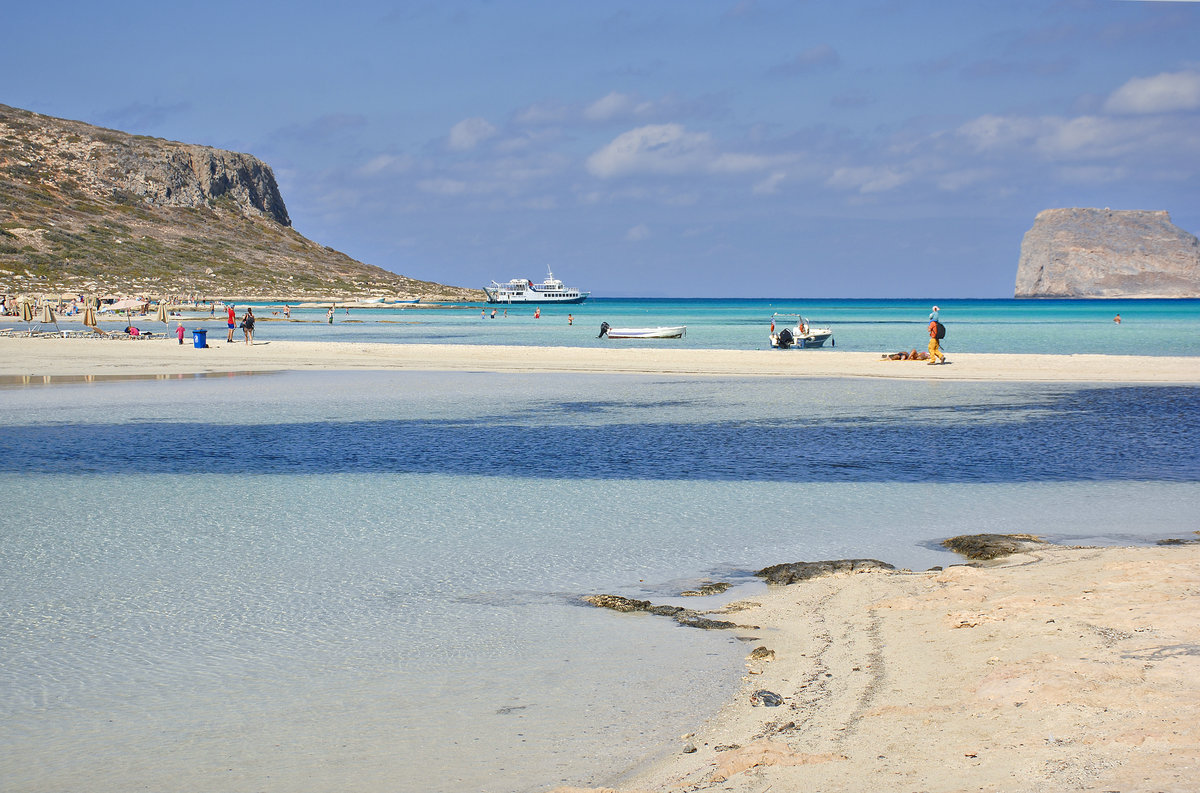 Die Balos Lagune an der Insel Kreta. Aufnahme: 20. Oktober 2016.