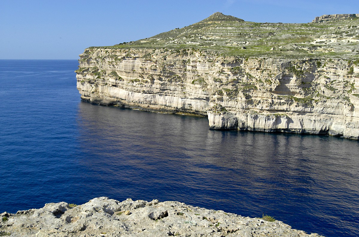 Die Dingli Cliffs an der Südwestküste von der Insel Malta. Aufnahme: Oktober 2006.