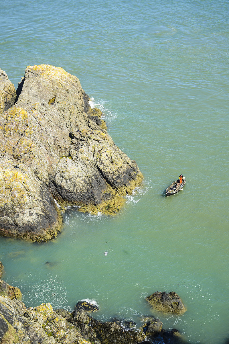 Die Felsenküste an der »Nose von Howth« östlich von Dublin. Aufnahme: 12. Mai 2018.