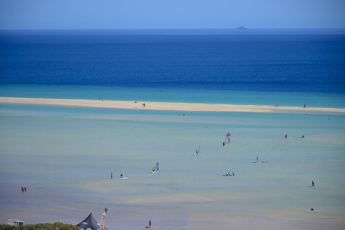 Die Lagune bei Risco El Paso auf der Insel Fuerteventura in Spanien. Aufnahme: 18. Oktober 2017.