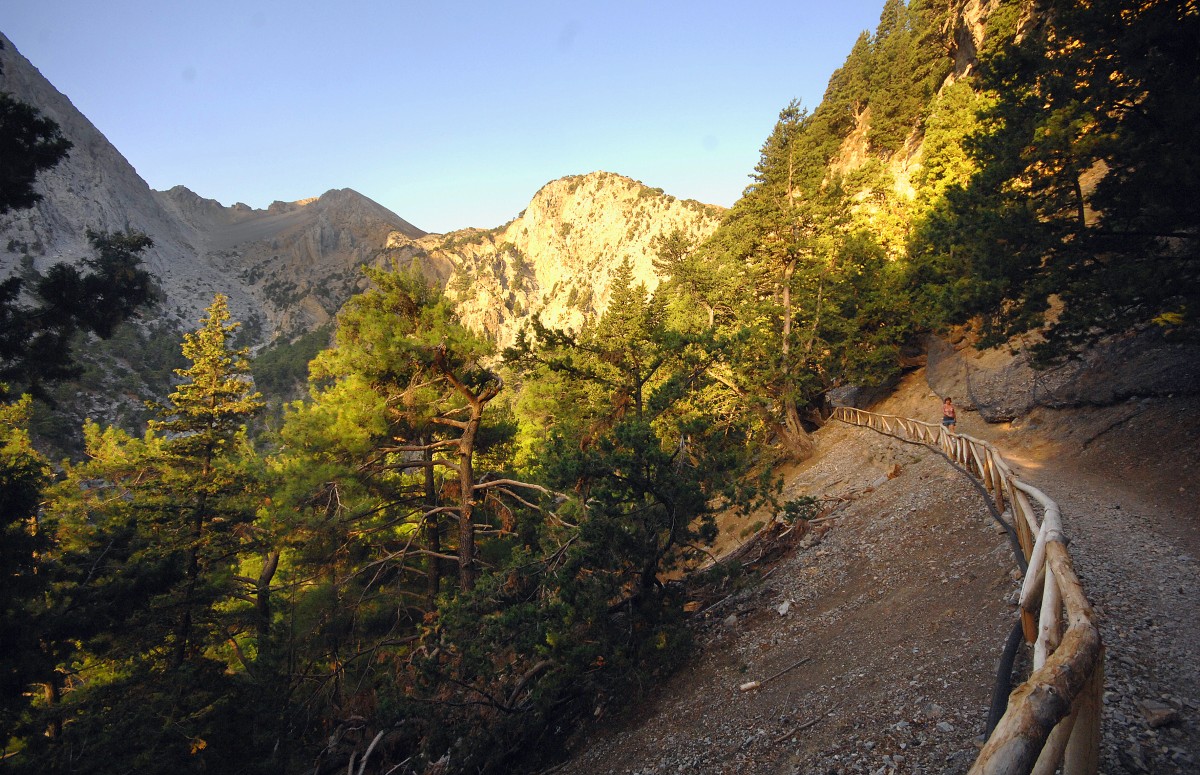 Die Samaria Schlucht auf Kreta. Aufnahmedatum: 12. Oktober 2012