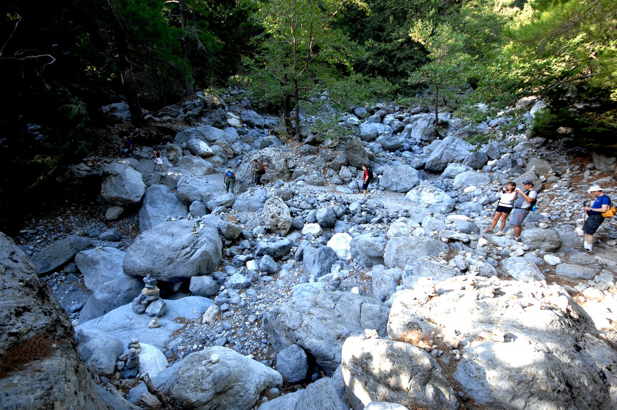 Die Samaria Schlucht auf Kreta. Aufnahmedatum: 12. Oktober 2012