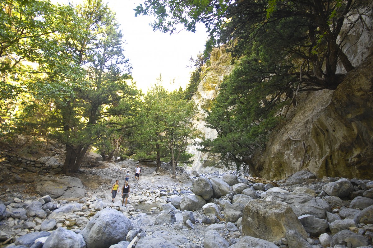 Die Samaria Schlucht auf Kreta. Aufnahmedatum: 12. Oktober 2012