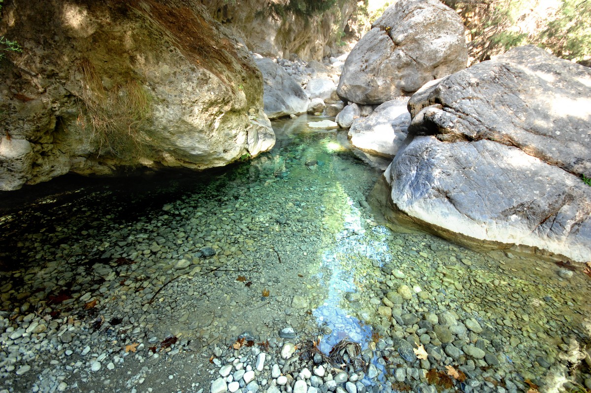 Die Samaria Schlucht auf Kreta. Aufnahmedatum: 12. Oktober 2012