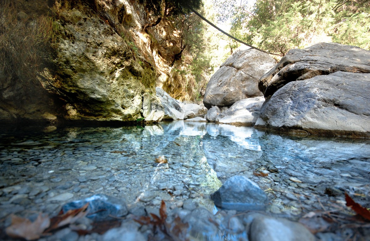 Die Samaria Schlucht auf Kreta. Aufnahmedatum: 12. Oktober 2012