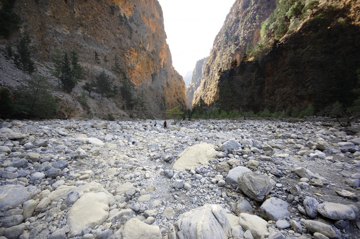 Die Samaria Schlucht auf Kreta. Aufnahmedatum: 12. Oktober 2012