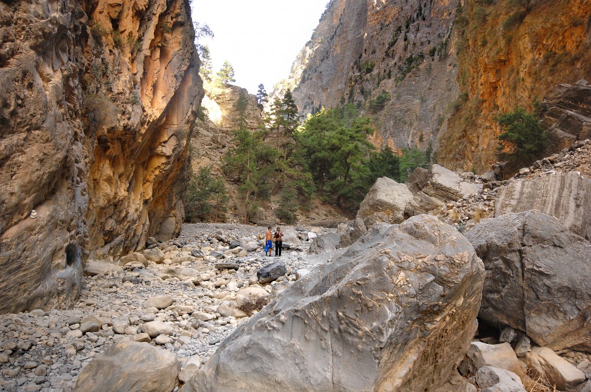 Die Samaria Schlucht auf Kreta. Aufnahmedatum: 12. Oktober 2012