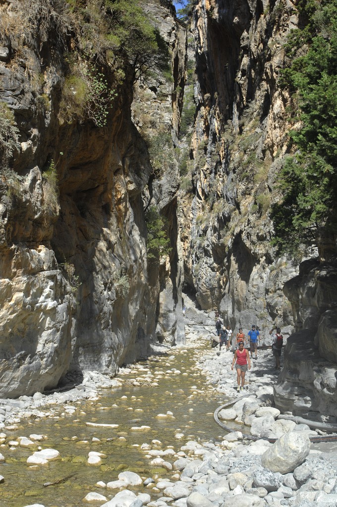 Die Samaria Schlucht auf Kreta. Aufnahmedatum: 12. Oktober 2012