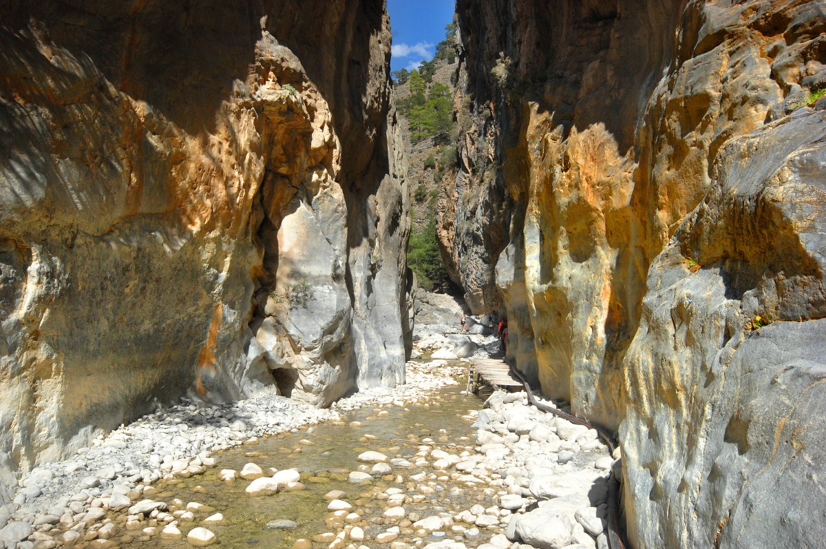 Die Samaria Schlucht auf Kreta. Aufnahmedatum: 12. Oktober 2012