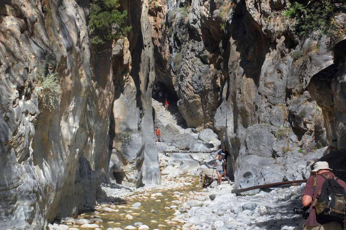 Die Samaria Schlucht auf Kreta. Aufnahmedatum: 12. Oktober 2012