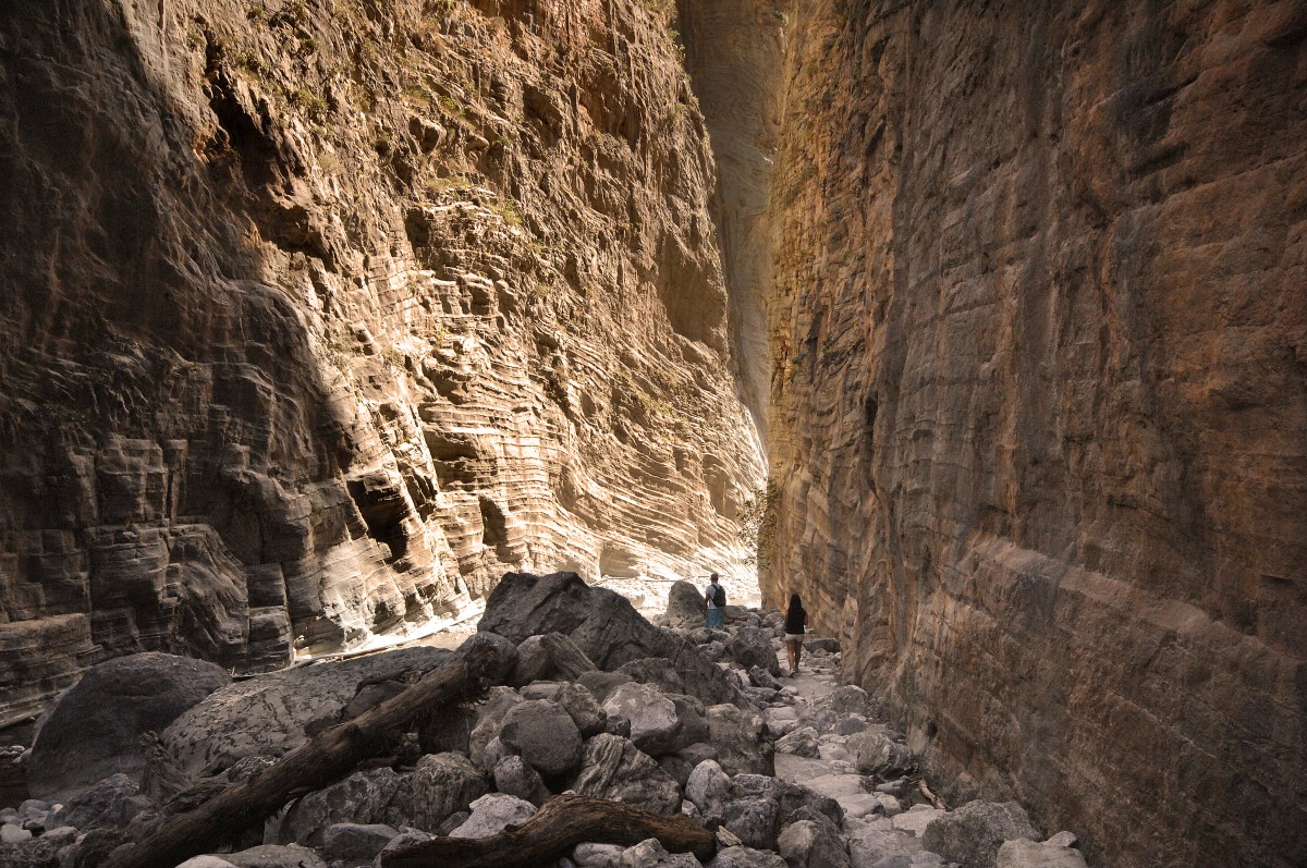 Die Samaria Schlucht auf Kreta. Aufnahmedatum: 12. Oktober 2012