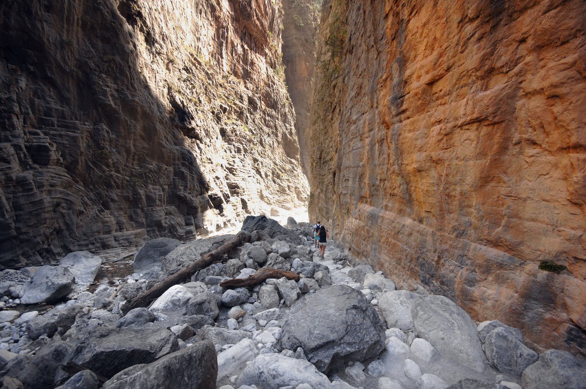 Die Samaria Schlucht auf Kreta. Aufnahmedatum: 12. Oktober 2012