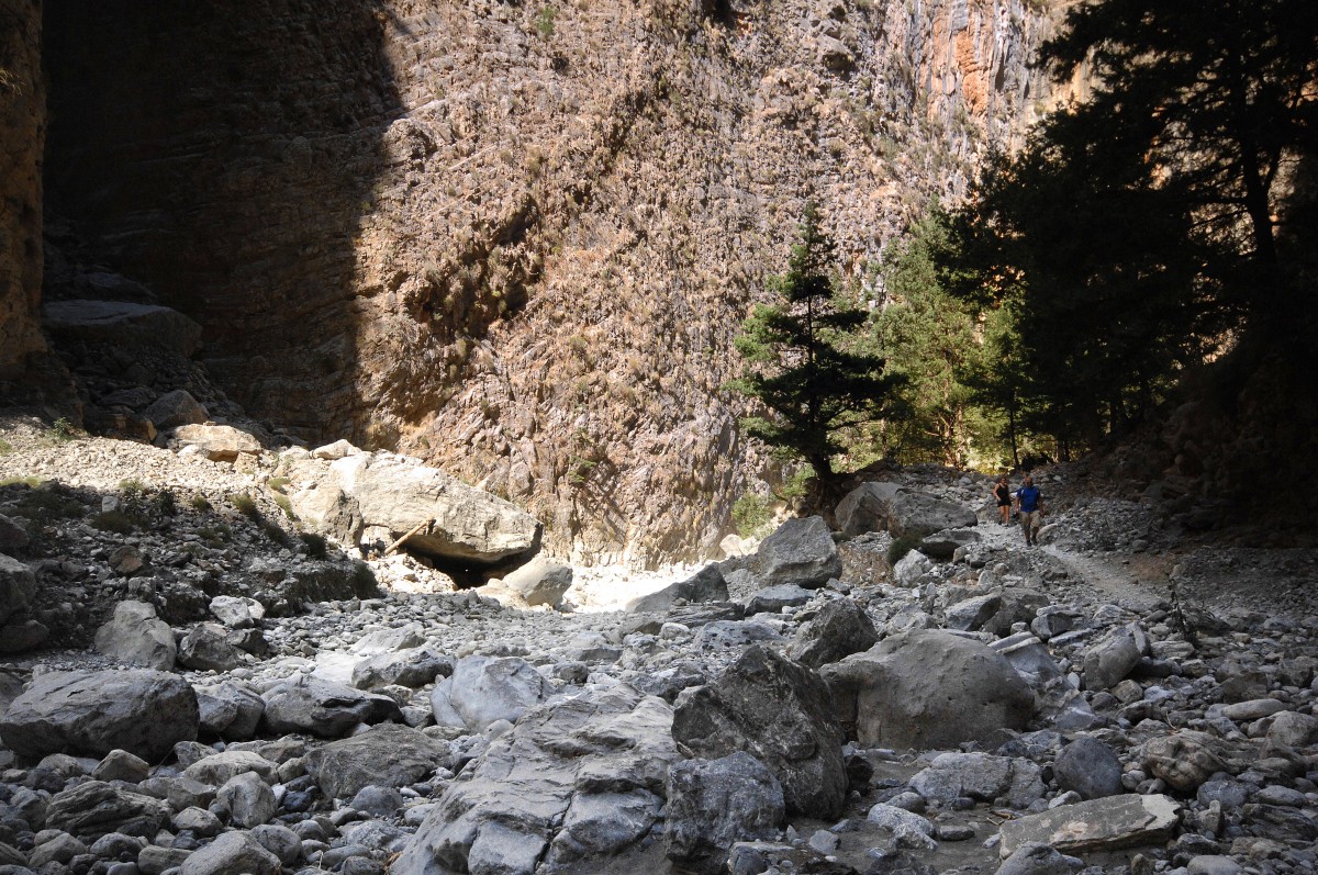 Die Samaria Schlucht auf Kreta. Aufnahmedatum: 12. Oktober 2012