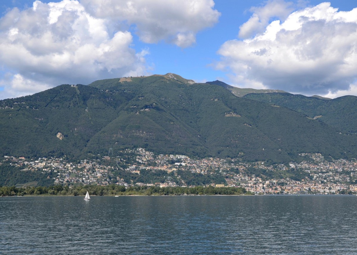 Die Stadt Locarno am Lago Maggiore am 28.08.2013.