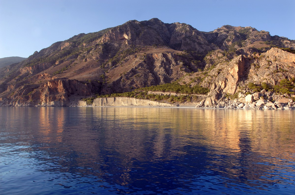 Die Südküste von Kreta zwischen Agia Roumeli und Sougia. Aufnahmedatum: 12. Oktober 2012.