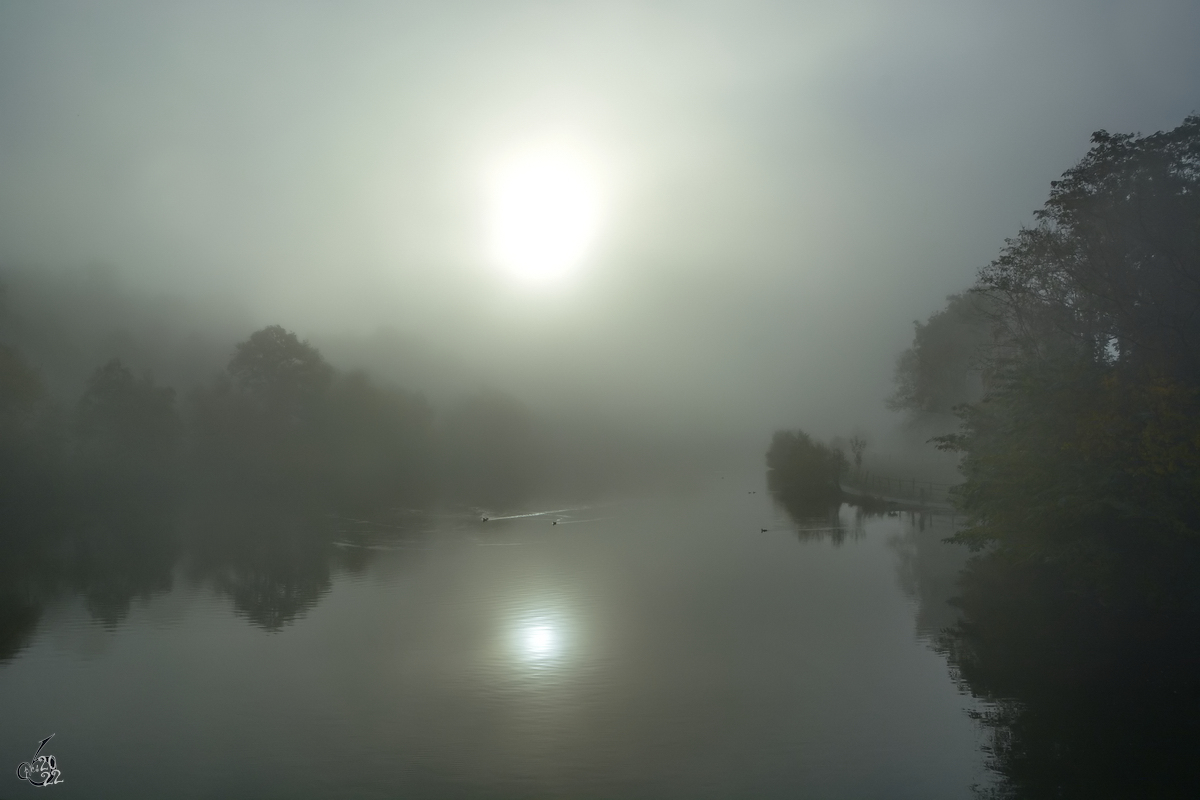 Ein nebeliger Morgen an der Ruhr. (Bochum, Oktober 2016)