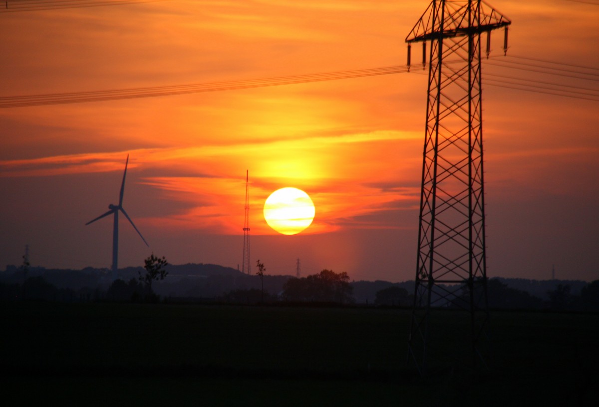 Ein schönen Sonnenuntergang in Kohlscheid-Bank am Abend vom 17.5.2014.