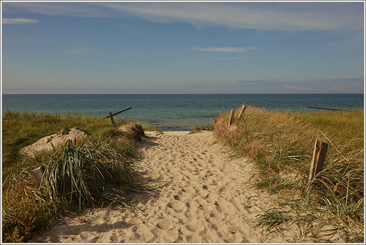 Ein Strandweg führt zur Ostsee bei Wustrow
(23.09.2017)